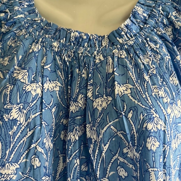 Blue Midi Sundress with Crew Neck for Weddings - Picture 5 of 9